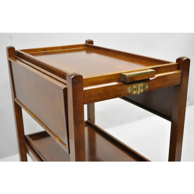 The Bombay Company Modern Rolling Folding Bar Cart Chairish