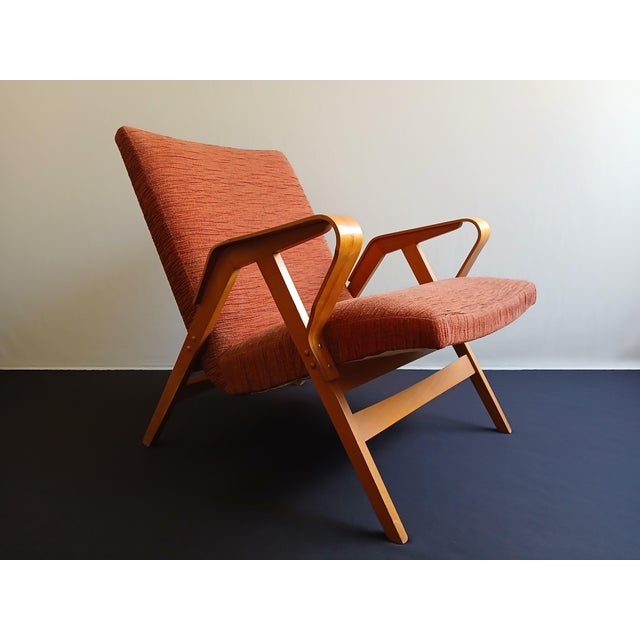 Beech Lounge Chair by Frantisek Jiràk for Tatra Nabytok, Former Czechoslovakia, 1950s For Sale - Image 12 of 17