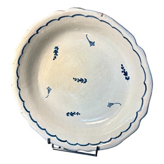 Large Antique Plate from Moustiers For Sale