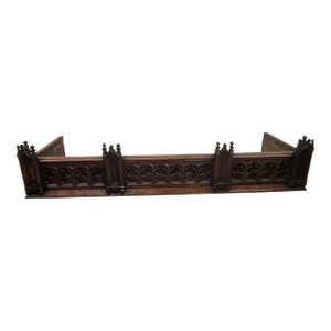 Antique 17th Century Gothic Medieval Architectural Cornice Trim Piece Oak Mantle Valance