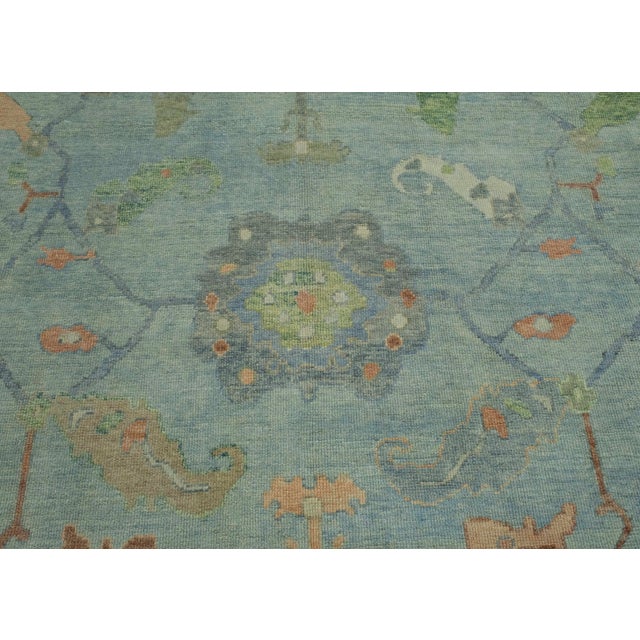 Turkish Oushak Rug 8'10" x 12'5" #18057 For Sale In Houston - Image 6 of 8