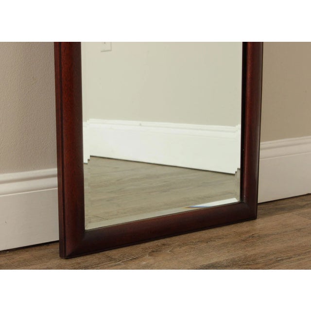 Wood Queen Anne Style Solid Mahogany Keyhole Wall Mirror For Sale - Image 7 of 12