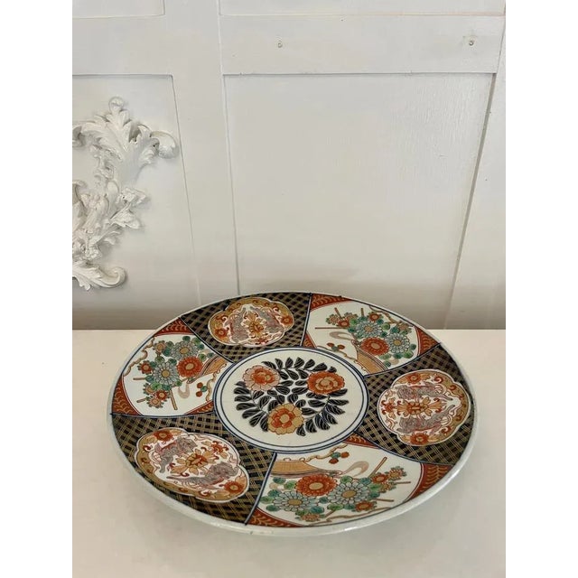 Blue Large Japanese Imari Charger, 1900s For Sale - Image 8 of 8