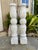Light Gray Vintage Wood 29” Architectural Painted Pillar Balustrades - A Pair For Sale - Image 8 of 8