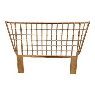 Vintage Rattan Queen Size Headboard For Sale