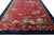 1920s Antique Chinese Art Deco Rug in Red With Floral Patterns | Rug & Kilim For Sale - Image 5 of 7