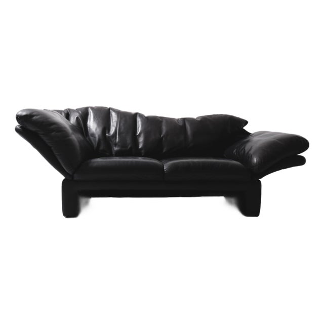 Mid-Century Leather Sofa from Bruhl & Sippold, Germany, 1990s For Sale