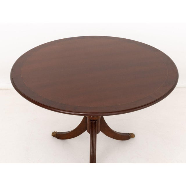 English George III Style Mahogany Pedestal Dining Table For Sale - Image 3 of 6