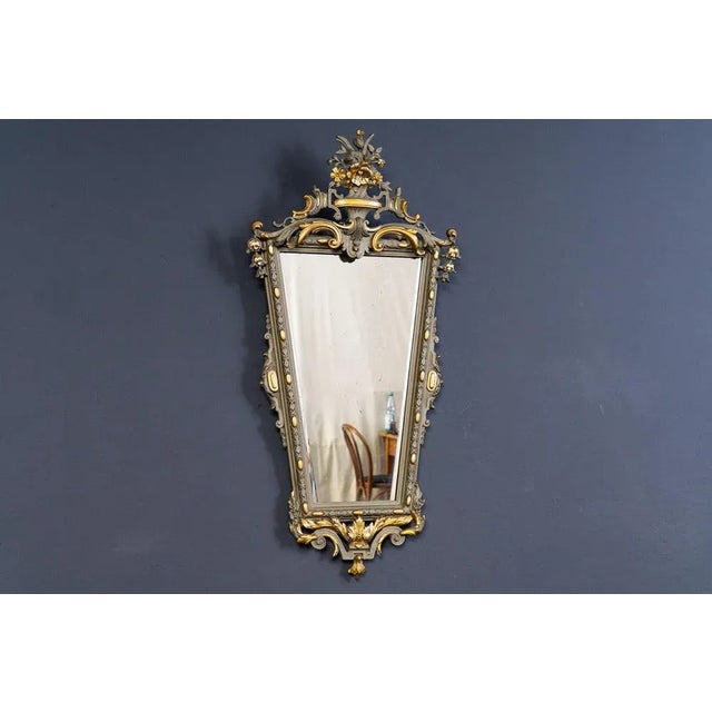 Vintage Decorative Glass Wall Mirror For Sale - Image 9 of 13