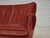 Mid-Century Modern Three-Seater Danish Curved Sofa in Pink Furniture Velour, 1970s For Sale - Image 3 of 18