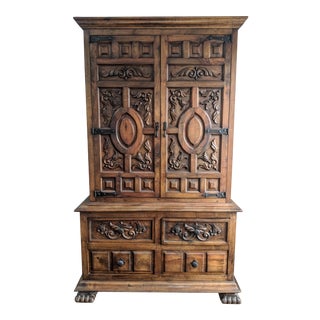 Spanish Mediterranean Highboy Dresser For Sale