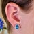 Natural Topaz Diamond Stud Earrings 14k W Gold 6.98 TCW Certified For Sale - Image 15 of 17