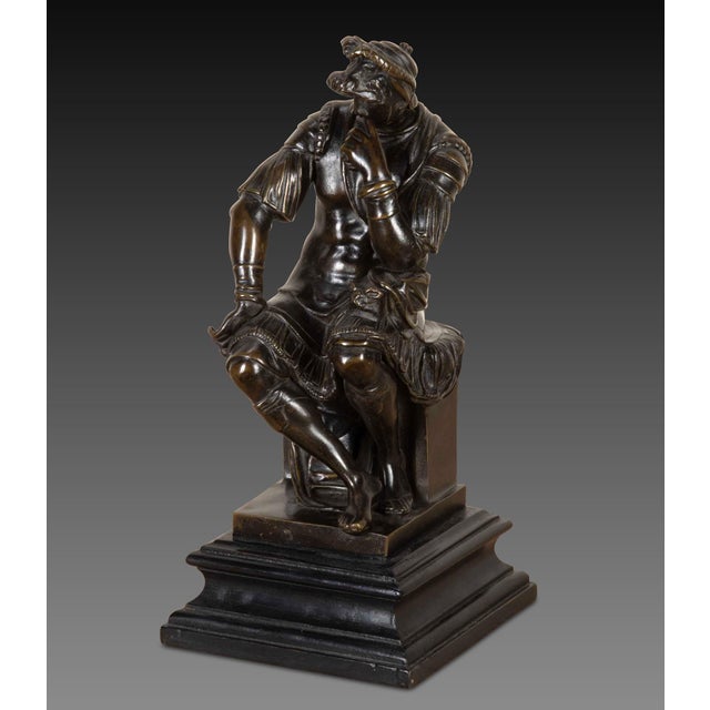 Antique French Bronze Figure of the Seated Lorenzo De Medici, 1880 For Sale - Image 10 of 10