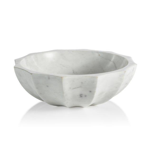 2020s Fulham Scalloped Marble Bowl For Sale - Image 5 of 5