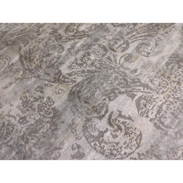 Textile Modern Hand Knotted Bamboo Silk Rug. 7'10"x 9'10" For Sale - Image 7 of 18