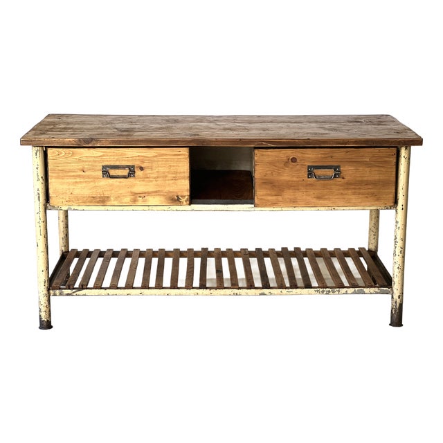 Vintage Industrial Workbench, 1960 For Sale