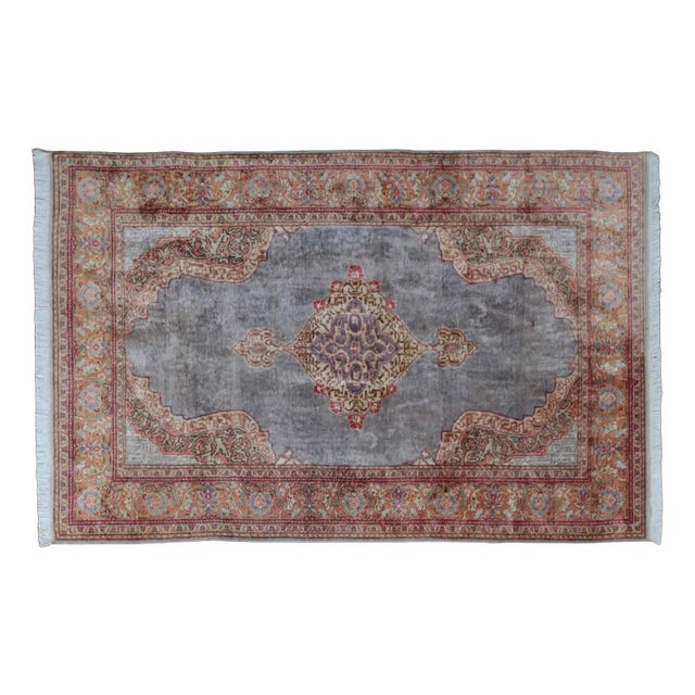Turkish Silk Kayseri Rug For Sale