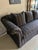 Postmodern 1980s Vintage Postmodern Marge Carson Silk Roll-Arm Sofa For Sale - Image 3 of 12