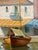 Laurence Dingley Mediterranean Harbor Oil Painting, Framed For Sale In San Francisco - Image 6 of 12