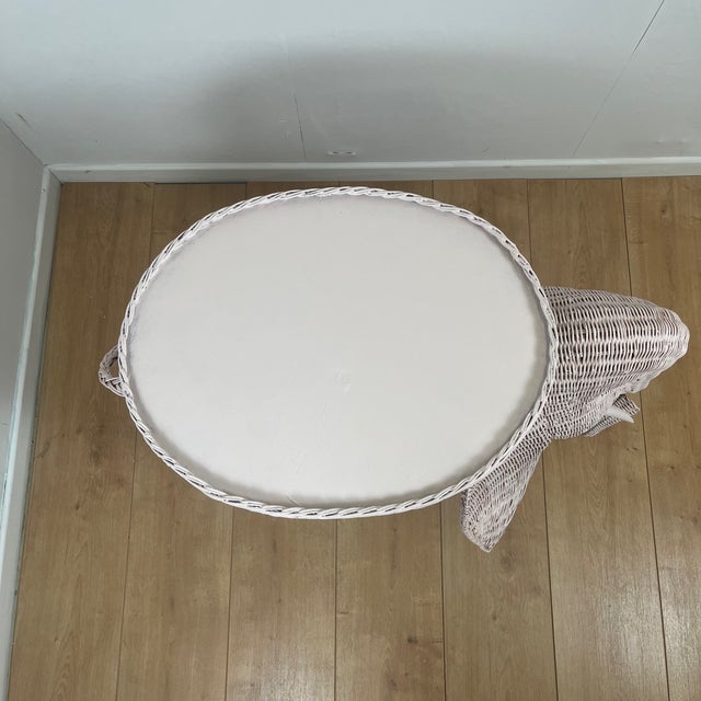 Wood Vintage Rattan Elephant Side Table attributed to Vivai del Sud, Italy, 1960-1970 For Sale - Image 7 of 18