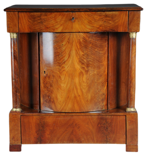 Empire Demi-Lune Chest of Drawers in Mahogany and Veneer, 1810s