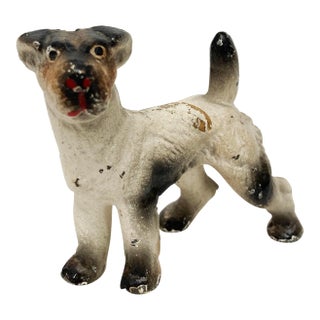 1920s Hubley Cast Iron Fox Terrier Figurine/Paperweight For Sale