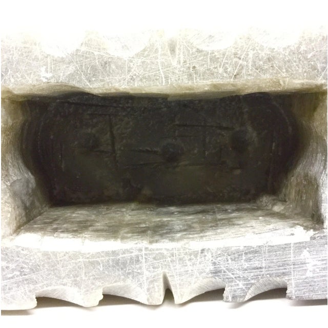 Vintage Chinese Art Soapstone Guard Lion For Sale - Image 10 of 11