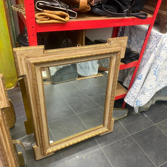A Pair of Neoclassical Italian Wall Mirrors in Pickled and Gilded Wood. For Sale - Image 12 of 15
