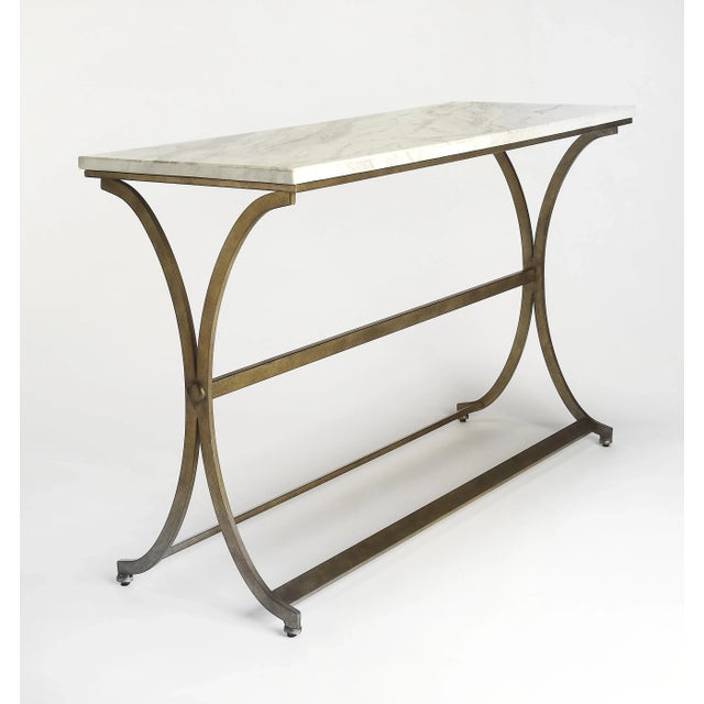 Pamina Marble Console Table, Gold Chairish