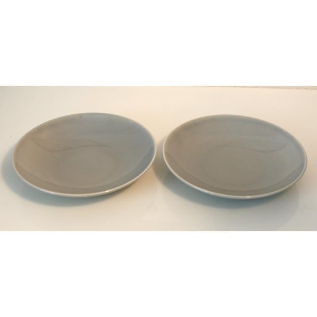 Mid 20th Century Mid Century Modern Gray Homer Laughlin Rhythm Pattern Bowls - Set of 2 For Sale - Image 4 of 8