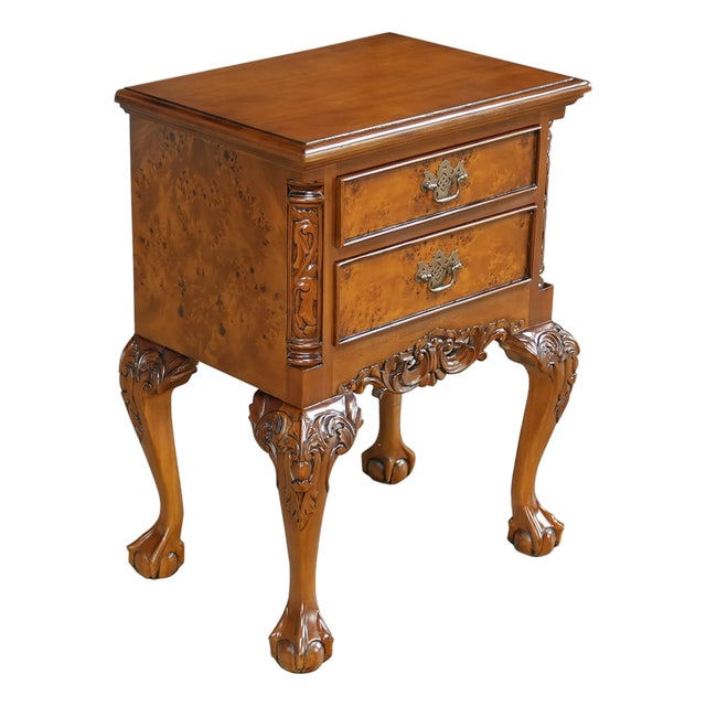 Niagara Furniture Chippendale Burled Night Stand For Sale