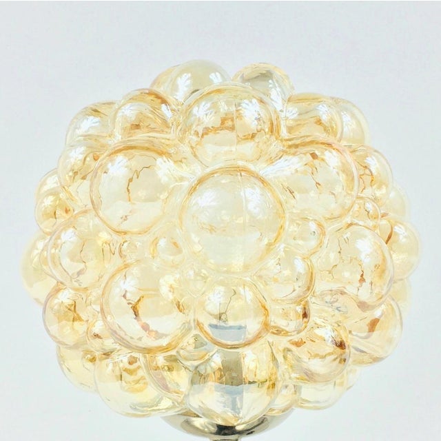 Mid-Century Modern Amber Bubble Glass Table Lamp by Helena Tynell, Germany, 1960s For Sale - Image 4 of 8