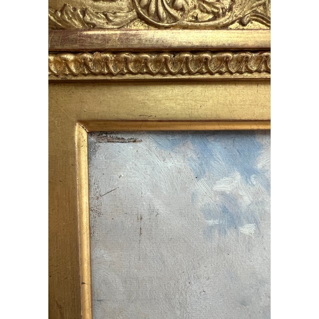 Gustave Eugène Castan, Personnages au bord de l'étang, Oil on Wood, Framed For Sale - Image 17 of 18