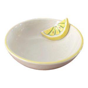 Vintage Secla Trompe De l'Oeil Lemon Trinket Dish