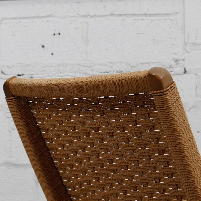 Hans Wegner Style Danish Cord Folding Chairs S/2 Chairish