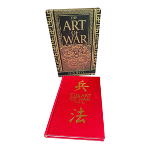 2022 Deluxe Red Silkbound and Gilt Hardcover the Art of War Sun Tzu Black Gold Ornate Slipcase