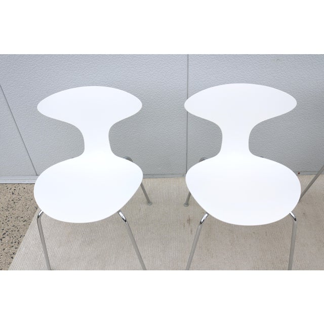 Modern Ross Lovegrove for Bernhardt Design Orbit Stacking Dining Chairs Set of 4 For Sale - Image 15 of 18