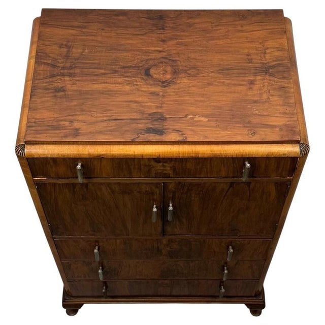 2000 - 2009 Antique Figured Walnut Cabinet, 1900s For Sale - Image 5 of 13