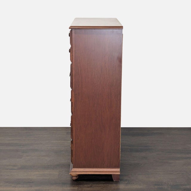 Broyhill Broyhill Wooden Dresser With 5 Drawers, Classic Chestnut Finish For Sale - Image 4 of 10
