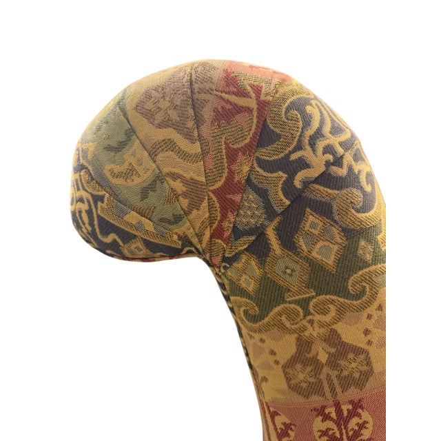 1990s Pair of Tapestry Upholstered Slipper Chairs For Sale - Image 5 of 12