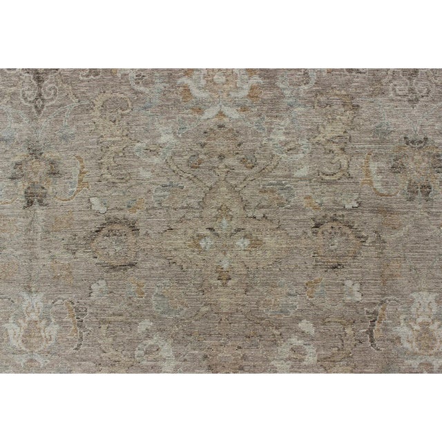Turkish Sivas Fine Weave Rug in Taupe, Gray, Ivory and Brown and Cream Colors For Sale - Image 12 of 13