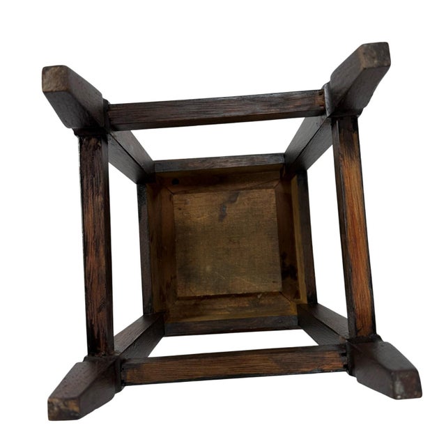 Vintage Hand Carved Wood Nesting Tables Asian Relief Accent Side Tables For Sale - Image 9 of 10