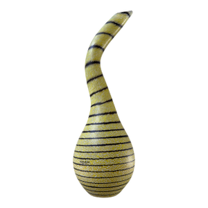 Kosta Boda “Don Juan” Vase by Ulrica Hydman-Vallien Yellow Black Art Glass