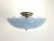 1940s Blue Scalloped Flush Light For Sale - Image 9 of 17