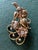 Vintage Gold-Tone Sterling Silver Flower Bouquet Brooch For Sale - Image 4 of 4
