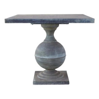 Neoclassical Zinc Pedestal Dining, Garden or Center Tableter Table For Sale