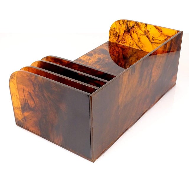 Plastic Space Age Acrylic Glass Organizer, 1970s For Sale - Image 7 of 17