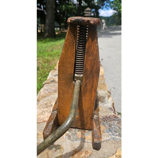 Antique 19th Century Wooden Hand Cranked, "Mother Hubbard" Clothes Wringer For Sale In Charlotte - Image 6 of 11