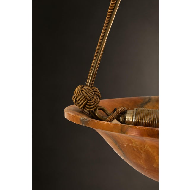Swedish Grace Alabaster Ceiling Lamp, 1930 For Sale - Image 3 of 8