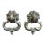 Antique Large French Brass Drawer Pulls, Pair, Ornate Rosette Bail Hardware For Sale